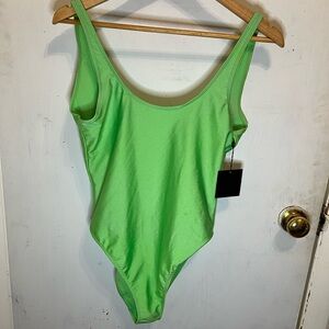BRAT SUMMER NWT Lime Neon Green 90’s Inspired Baywatch Style One Piece Swimsuit